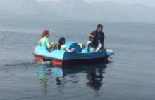 Tourist enjoying Boating Satiguda Dam Boating facility